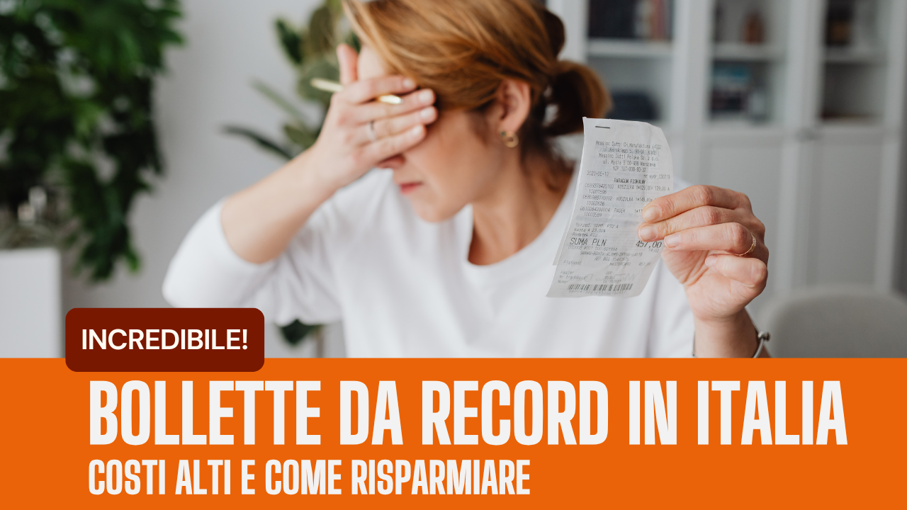 Bollette da record in Italia agosto 2025